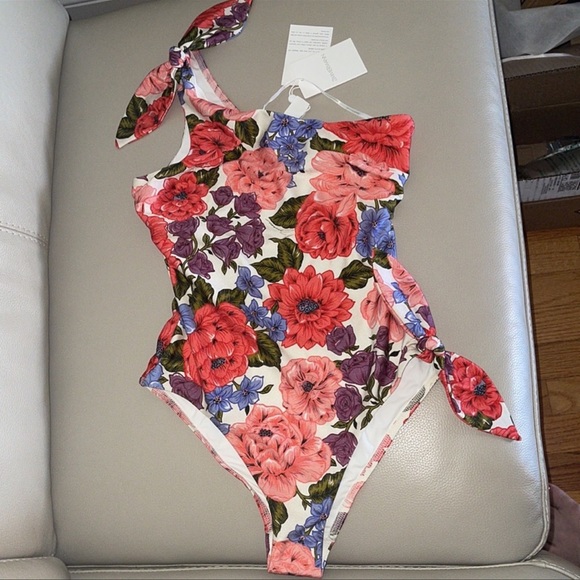 Zimmermann cut out floral swimsuit AU sz 1 - Picture 7 of 10